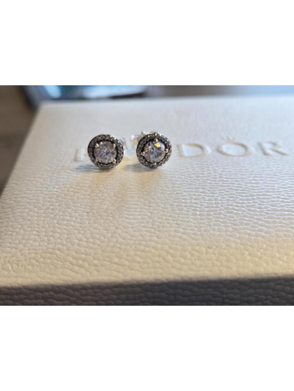 Pandora Sterling Silver Cubic Zirconia Stud Earrings